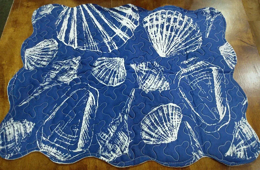 SET OF 2 STANDARD SEASHELL PILLOW SHAMS 20" x 26"