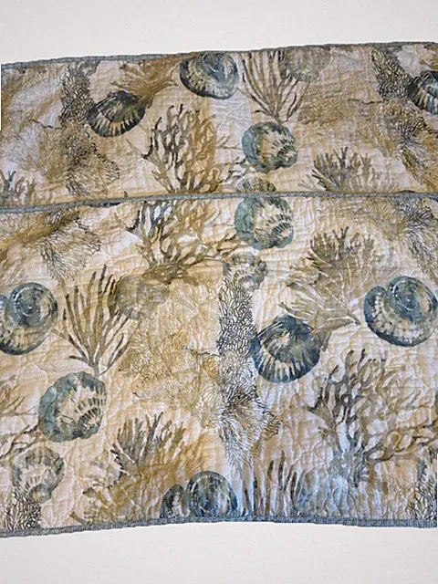 Tommy Bahama Set of 2 Coastal King Pillow Shams Seashell Beach Bliss 36x20